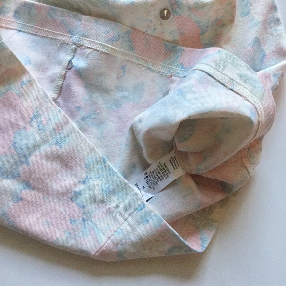 MUSTARD SEED PASTEL FLORAL STUDDED MINI SKIRT SZ M - Picture 7 of 8